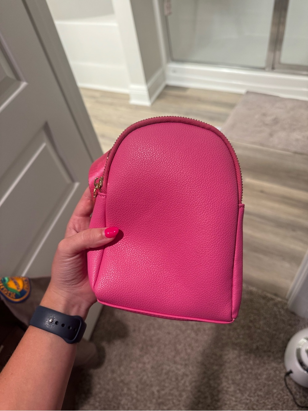 Compact Pink Women's Crossbody Pouch